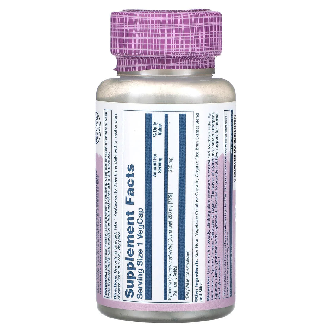 Solaray Vital Extracts Gymnema 60CT 385MG Veg Capsule