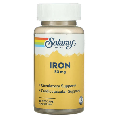 Solaray Iron 60CT 50MG Veg Capsule