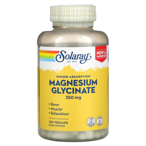 Solaray High Absorption Magnesium Glycinate 120CT 350MG Veg Capsule