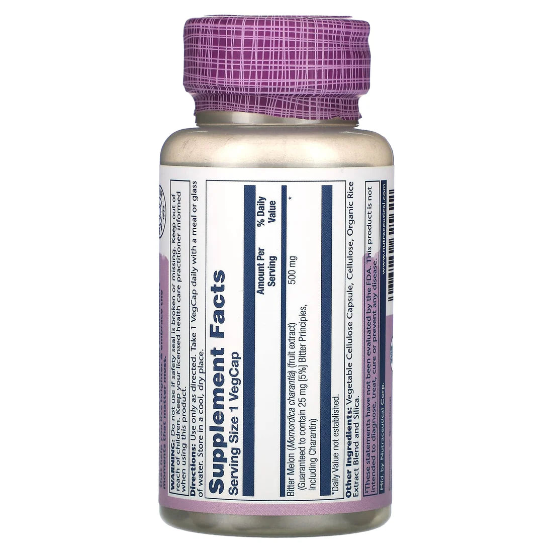 Solaray Vital Extracts Bitter Melon 60CT 500MG Veg Capsule