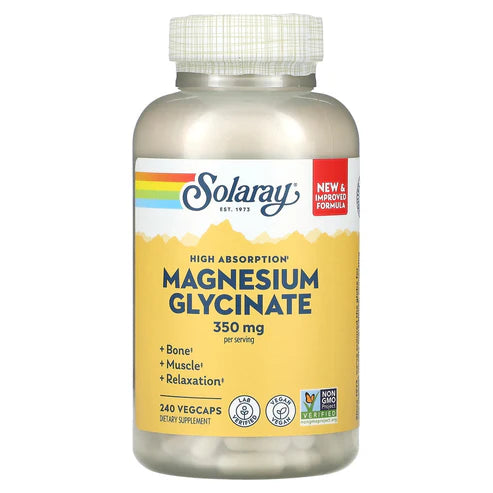 Solaray High Absorption Magnesium Glycinate 240CT 350MG Veg Capsule