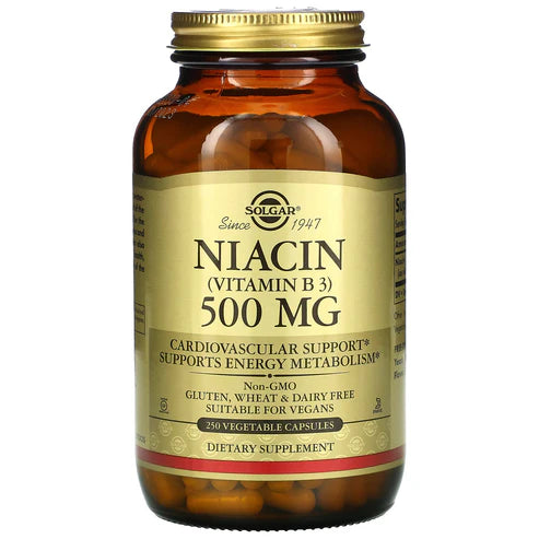 Solgar Niacin (Vitamin B3) 500 mg Vegetable Capsules 250V cap