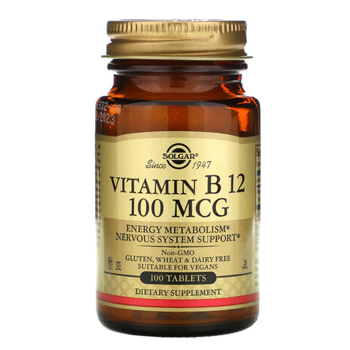 Solgar Vitamin B12 100 mcg Tablets 100tablet