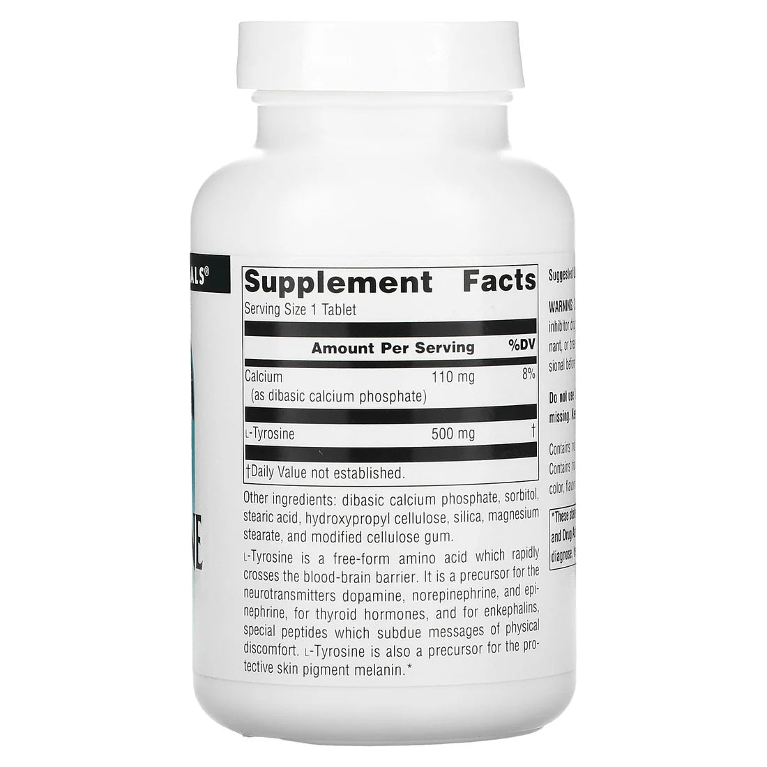 SOURCE NATURALS L-TYROSINE 500MG 100T