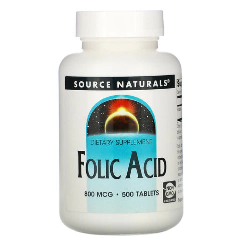 SOURCE NATURALS FOLIC ACID 800MCG 500T