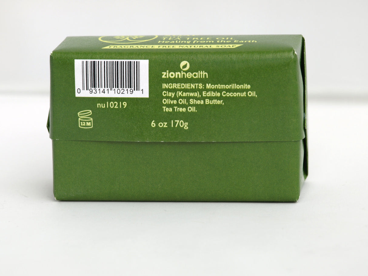 Zion Health Clay Soap Tea Tree Oil 6 oz