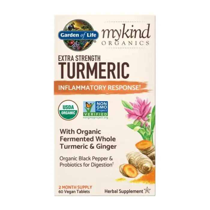 Garden of Life GOL Organics Turmeric Extra Strength 120ct TABLETS