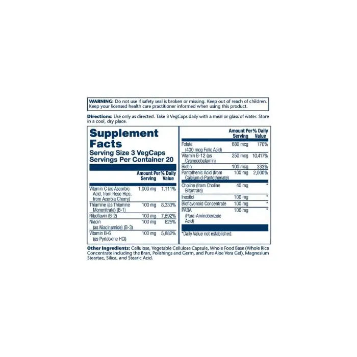 Solaray Mega Vit B Stress 240CT Veg Capsule