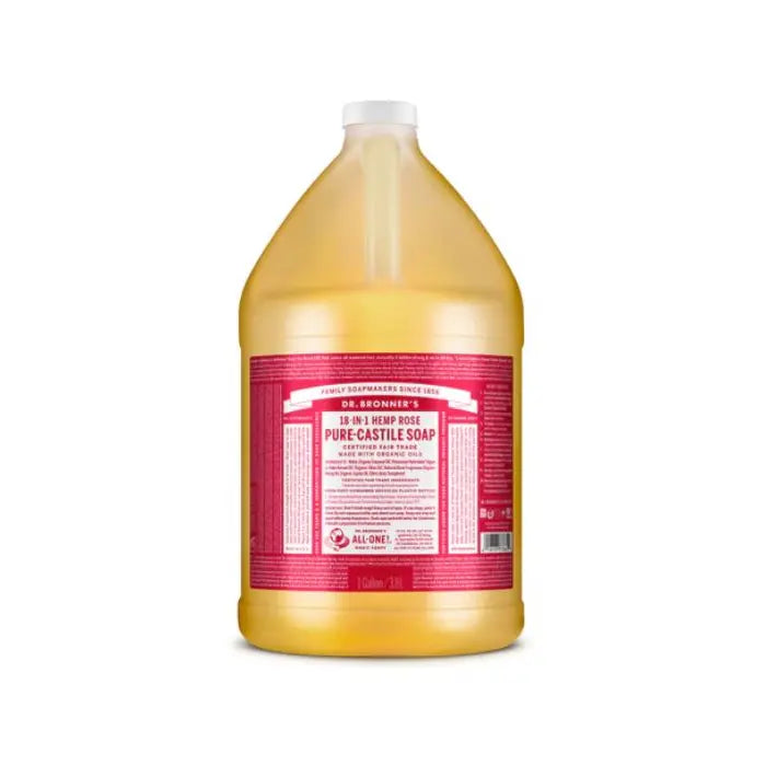 DR. BRONNER'S MAGIC SOAPS ORGANIC CASTILE LIQUID SOAP ROSE 1GAL