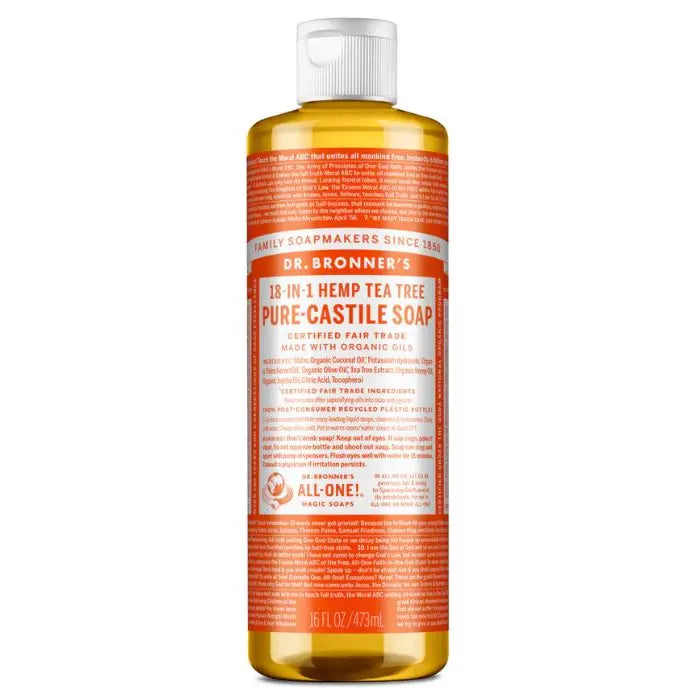 DR. BRONNER'S MAGIC SOAPS ORGANIC CASTILE LIQUID SOAP TEA TREE 16OZ