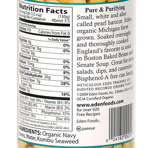 EDEN FOODS Navy 15 OZ
