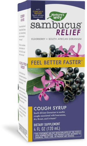 Nature's Way Sambucus Relief Adult Syrup 4 Oz