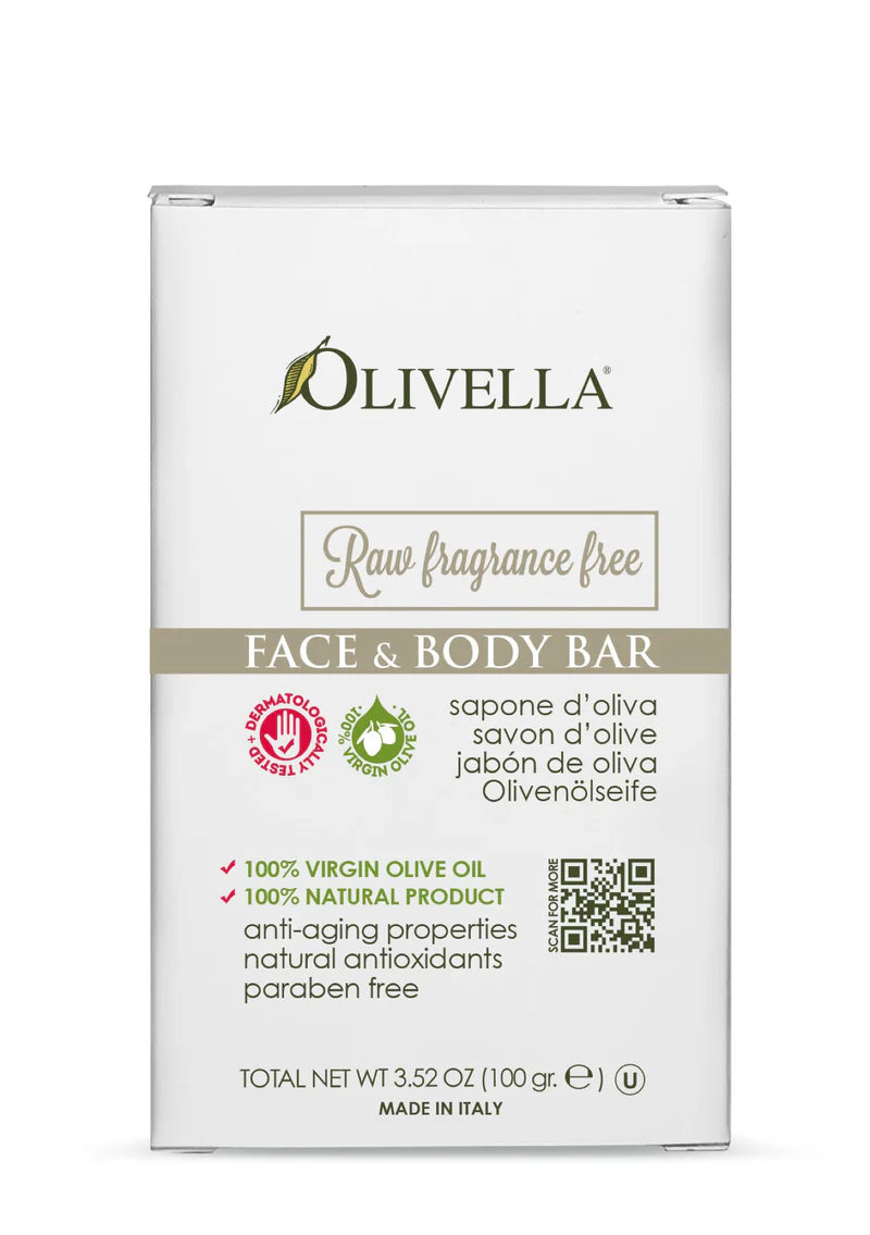 OLIVELLA FACE AND BODY BAR RAW FRAGRANCE FREE 3.52 OZ