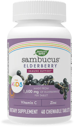Nature's Way Sambucus Kids Chewable Tablets 40 Chw Tb