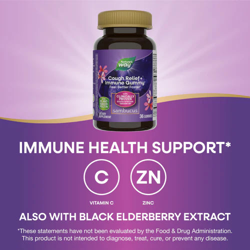 Nature's Way Sambucus Relief Adult Gummy 36 Gummies