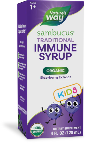 Nature's Way Sambucus Organic Syrup for Kids 4 Fl Oz