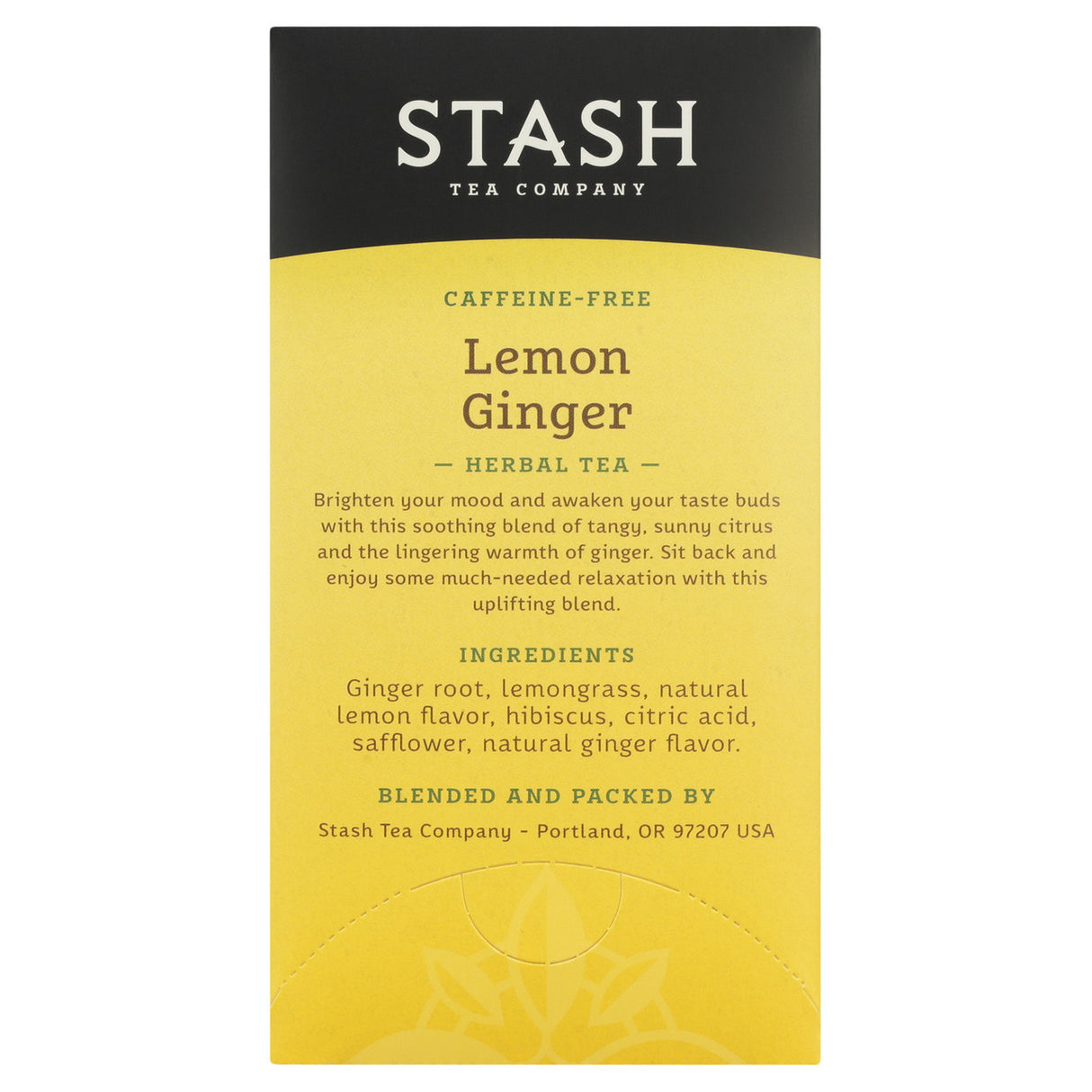 STASH TEA Lemon Ginger Tea Caffeine Free 20 BAG