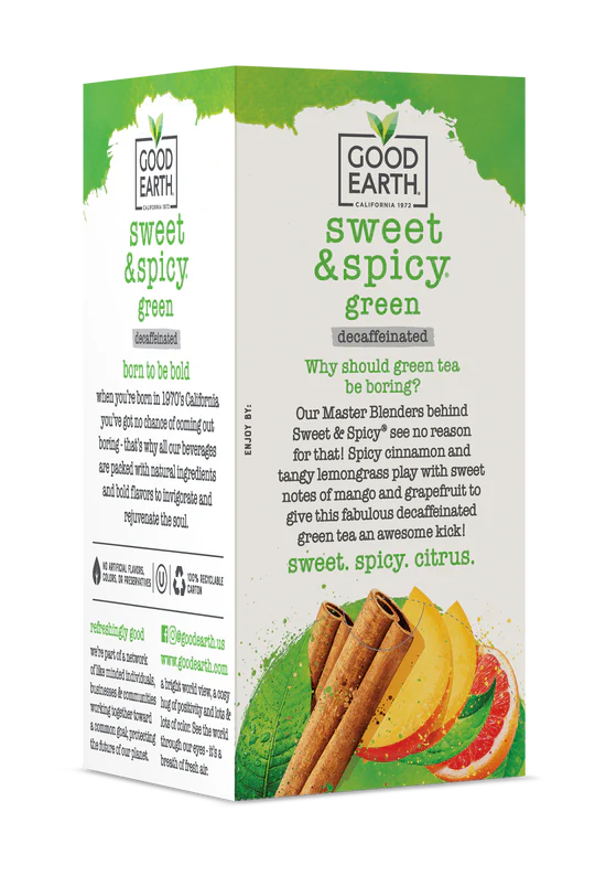 GOOD EARTH TEAS Herbal Tea Caffeine Free Sweet & Spicy 18 BAG