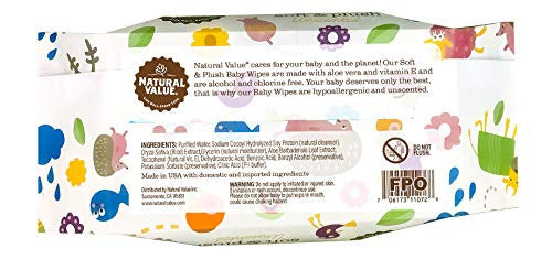 NATURAL VALUE Baby Wipes Refill 12/80 CT