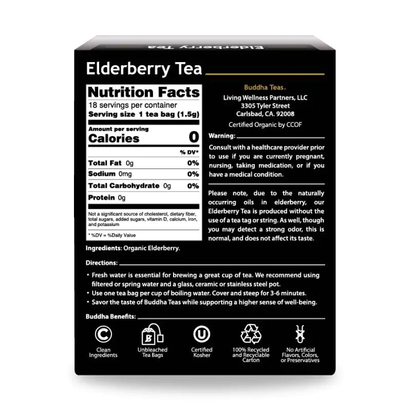 BUDDHA TEAS Organic Elderberry Tea 18 BAG
