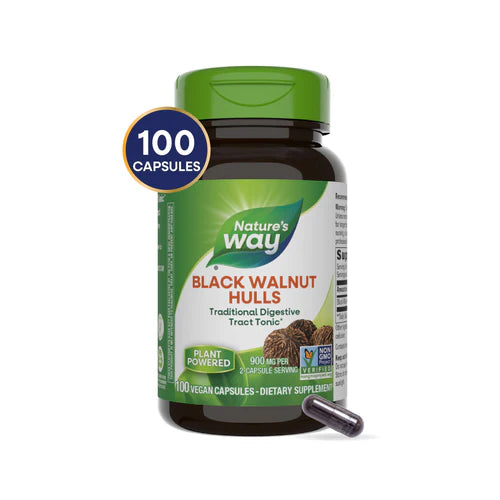 Nature's Way Black Walnut Hulls 100 Vgn Cp