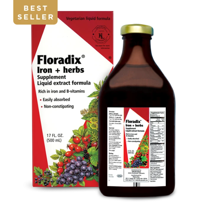 Floradix Iron + Herbs liquid herbal supplement