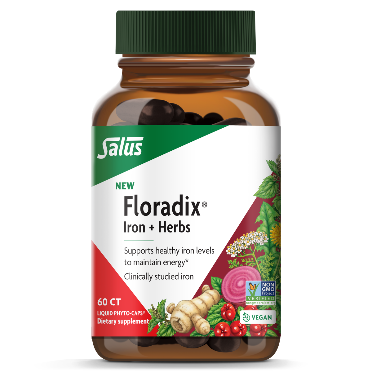 Gaia Herbs Floradix Iron & Herbs LP Caps 60 ct