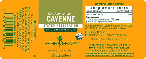 Herb Pharm CAYENNE EXTRACT 1 oz