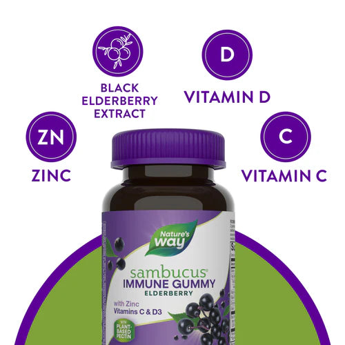 Nature's Way Sambucus Gummies Immune Support 40 Gummies