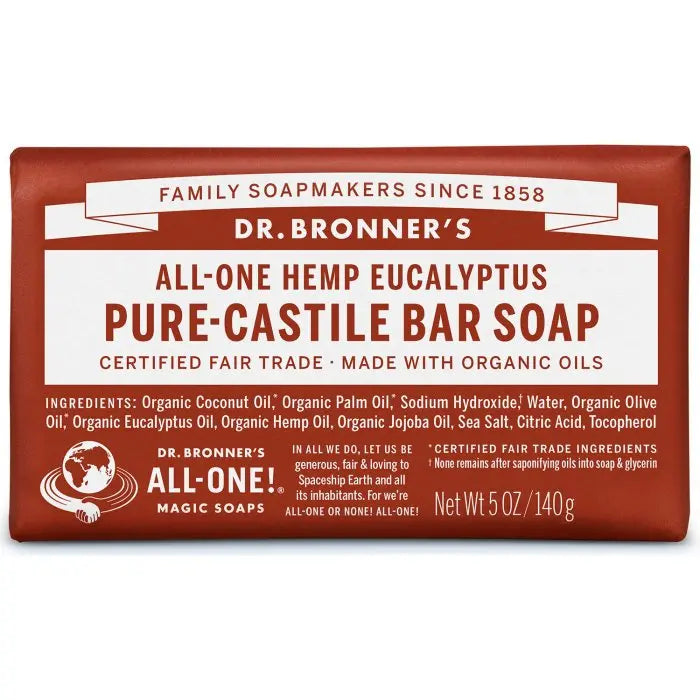 DR. BRONNER'S MAGIC SOAPS ORGANIC CASTILE BAR SOAP EUCALYPTUS 5OZ
