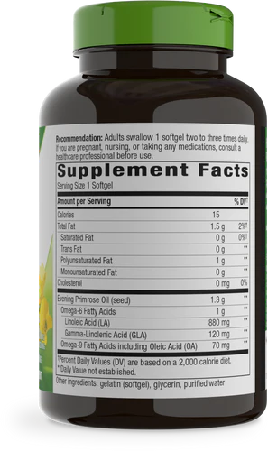 Nature's Way Evening Primrose Cold Pressed Oil 1300 mg, EfaGold® 120 Sg