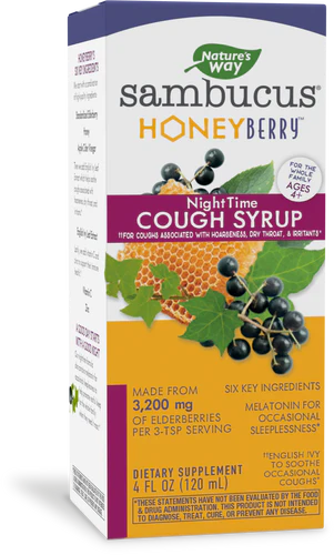 Nature's Way Sambucus® Kids HoneyBerry™ NightTime Cough Syrup TBD 4 Fl Oz
