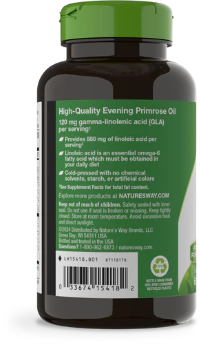 Nature's Way Evening Primrose Cold Pressed Oil 1300 mg, EfaGold® 60 Sg