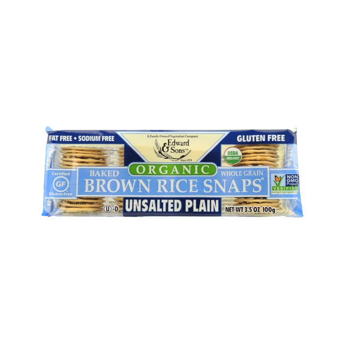EDWARD & SONS Plain, Unsalted 3.5 OZ