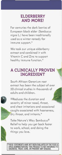 Nature's Way Sambucus Relief Adult Syrup 4 Oz