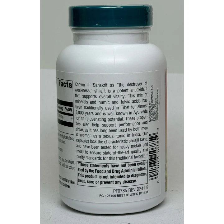 PLANETARY AYURVEDICS SHILAJIT EXTRACT 500MG VC 60C