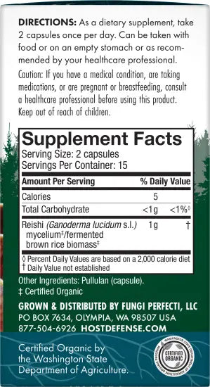 Host Defense Reishi 30 count