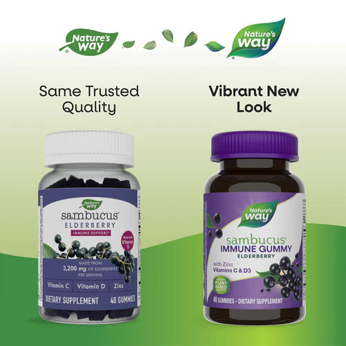 Nature's Way Sambucus Gummies Immune Support 40 Gummies