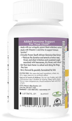 Nature's Way Sambucus Relief Kids 36 Chew Tabs