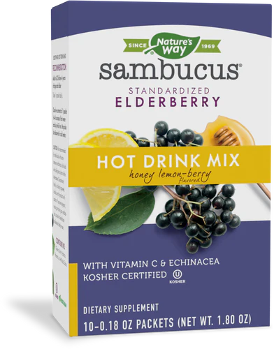 Nature's Way Sambucus Hot Drink Honey Lemon-Berry 10 Pkts