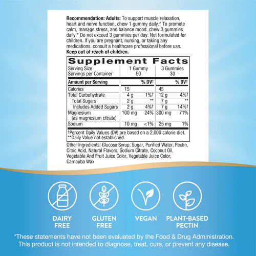 Nature's Way Magnesium Gummy 90 Gummies