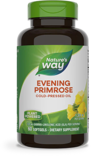 Nature's Way Evening Primrose Cold Pressed Oil 1300 mg, EfaGold® 60 Sg