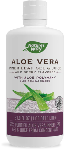Nature's Way Aloe Vera Inner Leaf Gel & Juice (Wild Berry Flavor) 1 Ltr Lq