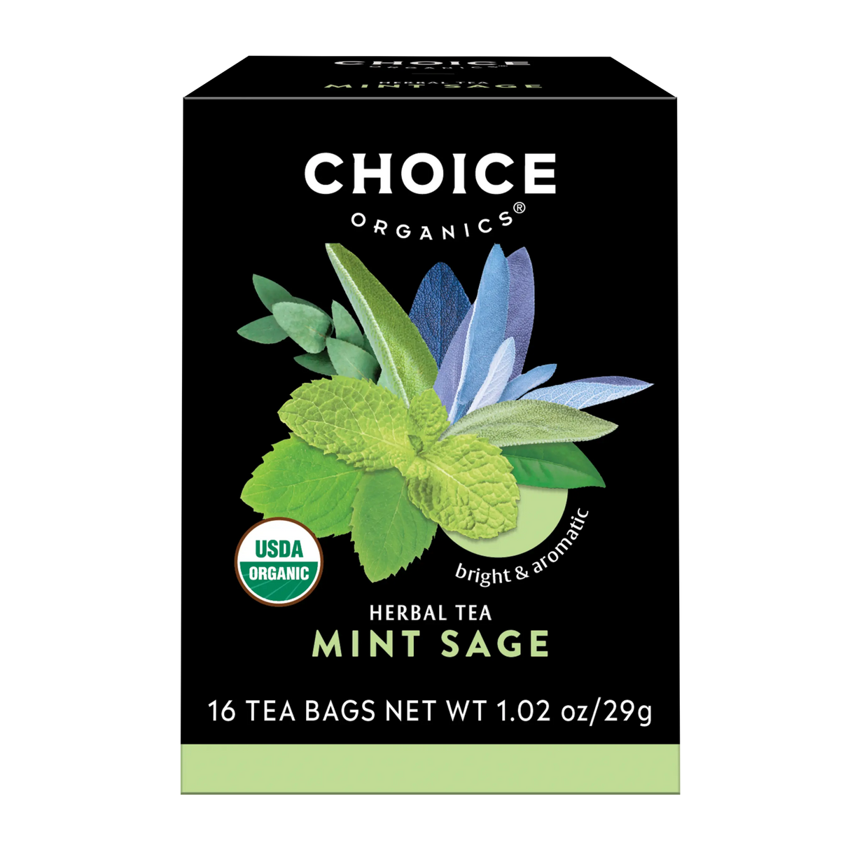 CHOICE ORGANIC TEAS Mint Sage Tea 16 BAG