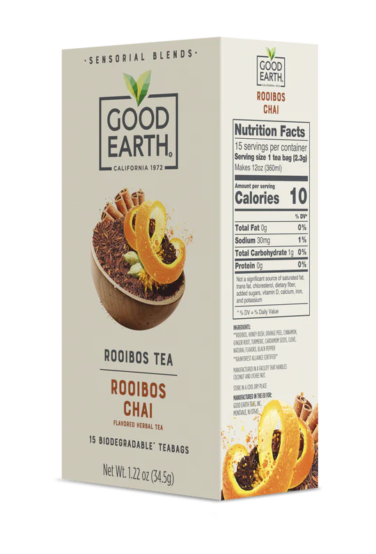 GOOD EARTH TEAS Sensorials Rooibos Chai 15 BAG