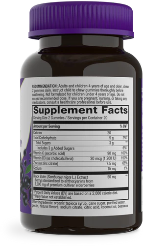 Nature's Way Sambucus Gummies Immune Support 40 Gummies
