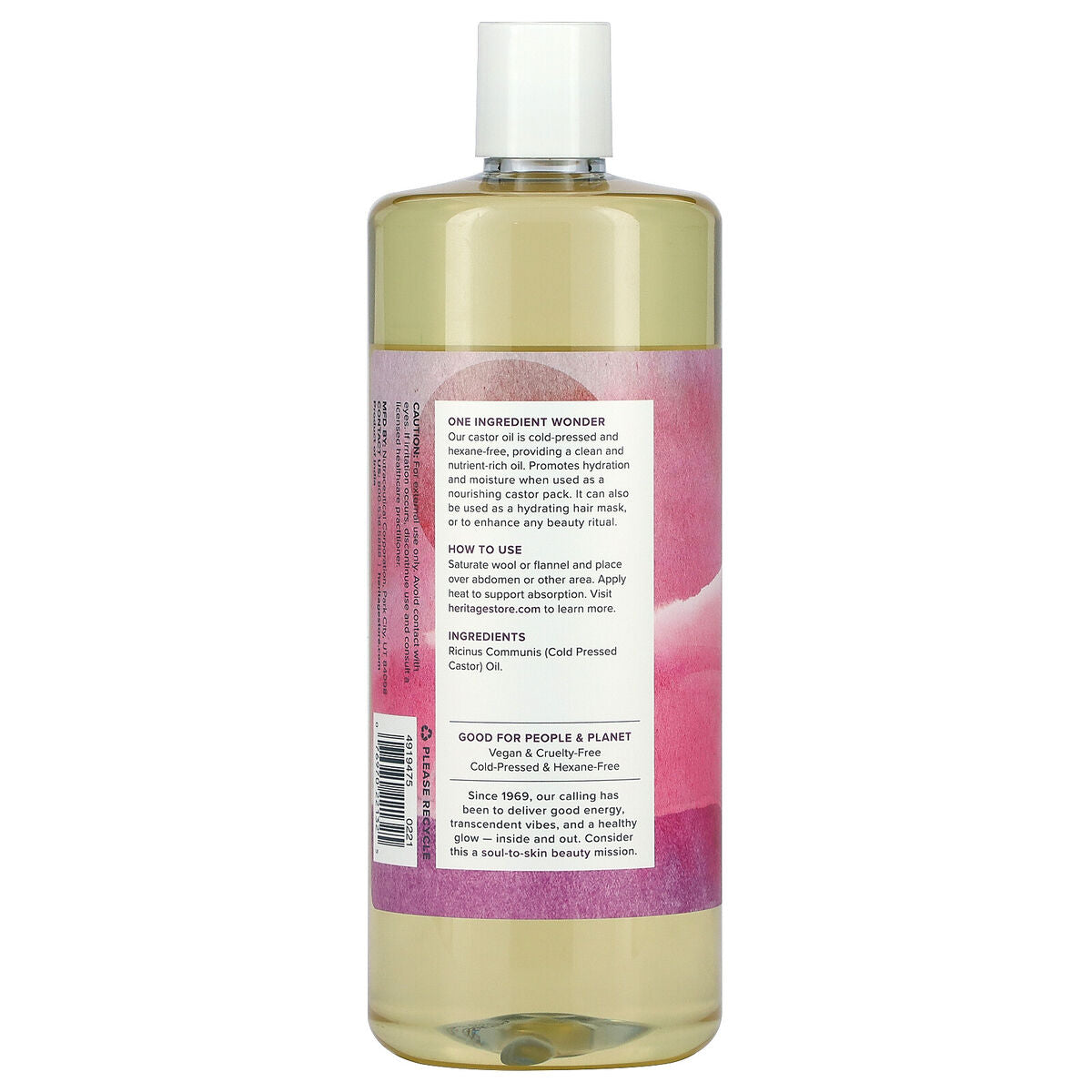 Heritage Store Castor Oil 32floz
