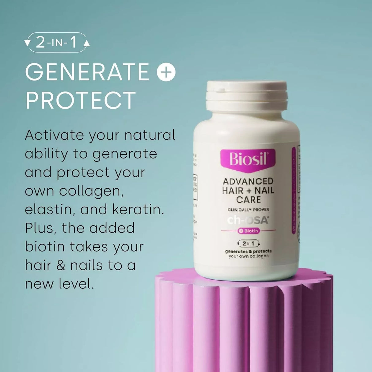 Biosil Advanced Hair + Nail Care 30 Capsules