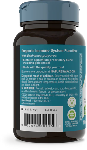 Nature's Way Echinacea Goldenseal Premium Blend 100 Vgn Cp