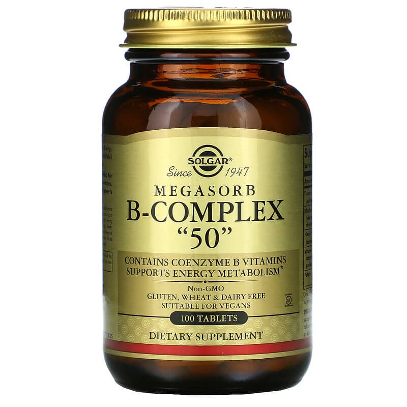 Solgar Megasorb B-Complex "50" Tablets 100tablet